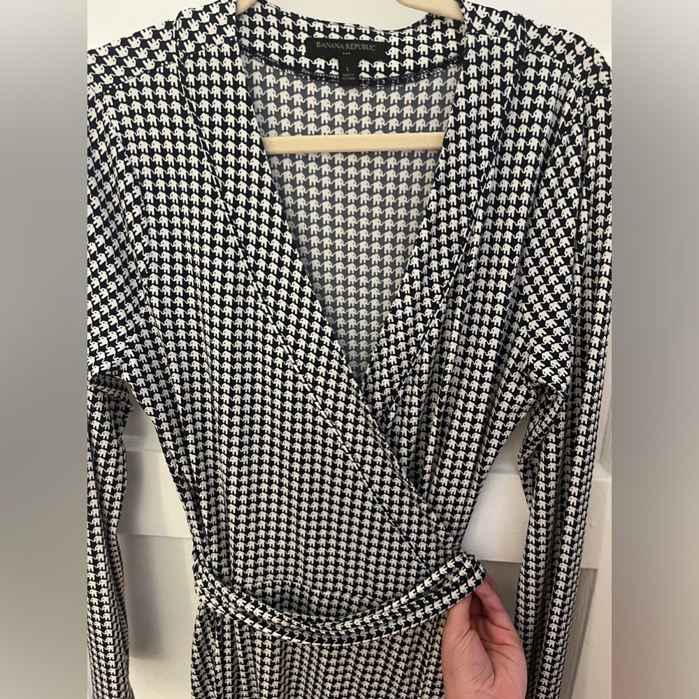 Banana Republic Work Dress, Elephant Pattern